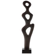 Sculpture décorative en aluminium KUZZA H 144 cm – Bronze vieilli