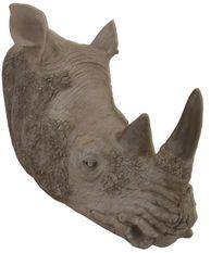 Sculpture rhinocéros résine gris vieilli Pablo