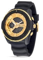 Sector Street Digital Ad1015 Gold Dial Black St R3251197036