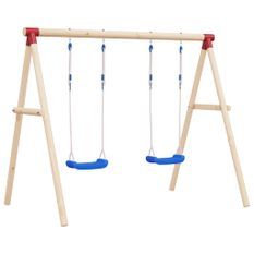 Sièges de balançoire avec cordes 2 pcs bleu 37x15 cm PE