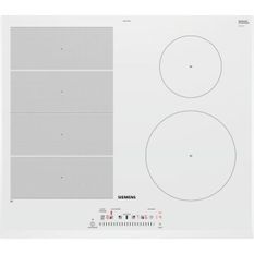 SIEMENS EX652FEB1F - Table de cuisson a induction - 4 zones - 7400W - L59,2 x P52,2cm - Revetement verre - Blanc