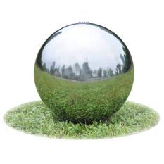 Sphère de fontaine de jardin avec LED Acier inoxydable 20 cm