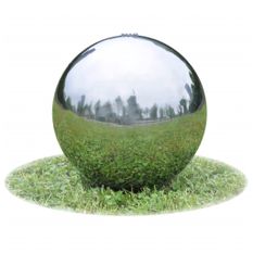 Sphère de fontaine de jardin avec LED Acier inoxydable 30 cm