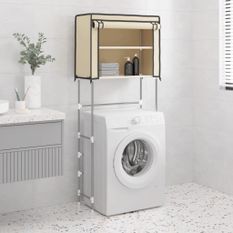 Support de rangement 2 niveaux sur la machine à laver Crème Fer