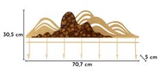 Support mural montagne cm 70,7x5x30,5