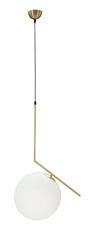 Suspension Glamour métal doré verre design minimaliste
