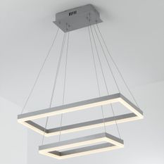 Suspension LED métal gris Solys