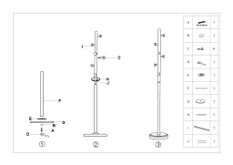 Suspension pour vêtements rock cm ø 30x176