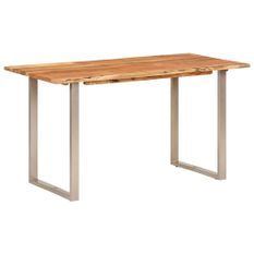 Table à dîner 140x70x76 cm Bois d'acacia solide