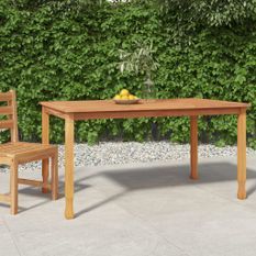 Table à dîner de jardin 150x90x75 cm bois massif de teck