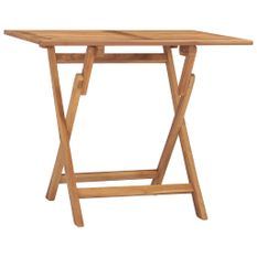 Table à dîner pliable de jardin 90x60x75 cm Bois de teck solide