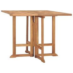 Table à dîner pliable de jardin 90x90x75 cm Bois de teck solide