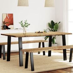 Table à manger 150x90x75 cm bois d'acacia solide