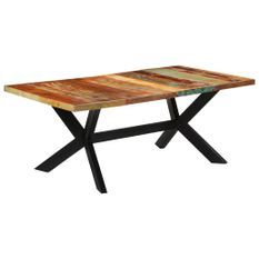 Table à manger 200x100x74 cm bois massif de récupération