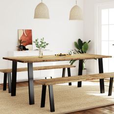 Table à manger 200x90x75 cm bois d'acacia solide