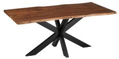 Table à manger bois acacia marron L 180 cm