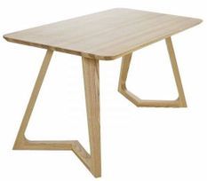 Table à manger bois de frêne naturel Nibo 150 cm
