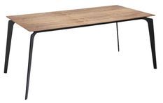 Table à manger bois de noyer et pieds métal noir Zeuka 180 cm