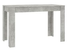 Table à manger bois gris effet béton Kinsa 120 cm