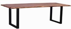 Table à manger bois massif et pieds acier noir Kinoa 200 cm