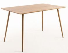 Table à manger bois naturel Luzia 120 cm