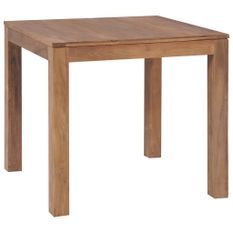 Table à manger carrée rustique bois de teck massif Rusta 80 cm