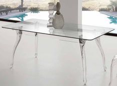 Table à manger design transparent Modina 180 cm