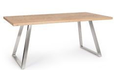 Table à manger DUKAT 180 cm – MDF plaqué & pieds acier