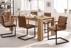 Table à manger en bois de chêne massif Proventa 180 cm