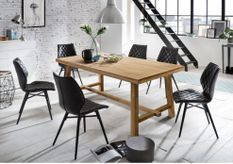 Table à manger en bois de chêne massif Ritza 200 cm