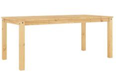 Table à manger en bois de pin massif Autika – Élégance rustique et polyvalence