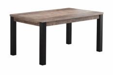 Table à manger en bois et pieds en acier noir Adeline L 160 cm