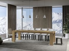 Table à manger extensible bois Ribo