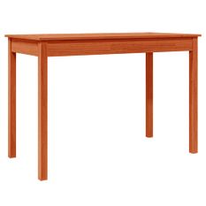Table à manger marron 110x55x75 cm bois massif de pin