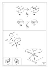 Table à manger martin cm ø 100x78 (ouverte cm 140x100x78)