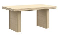 Table à manger moderne rectangulaire chêne clair Italino 160 cm