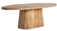 Table à manger ovale bois massif Kezah 200 cm