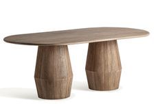 Table à manger ovale bois massif clair JACQUARD 220 cm – Design estudi{H}ac