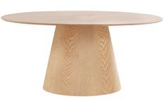Table à manger ovale BOLTON – Élégance naturelle et design contemporain