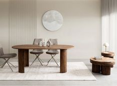 Table à manger ovale ORINDA 210 cm - Bois de manguie