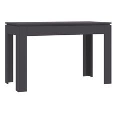 Table à manger rectangulaire bois gris brillant Jonan 120 cm