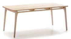 Table à manger rectangulaire bois massif gris voilé 180 cm