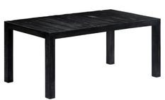 Table à manger rectangulaire manguier massif noir Pinkie L 180 cm