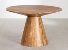 Table à manger ronde bois d'acacia Askin 120 cm