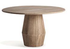 Table à manger ronde bois massif clair JACQUARD Ø130 cm – Design estudi{H}ac