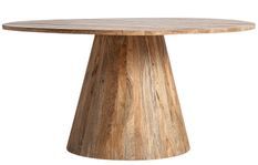 Table à manger ronde bois massif Kezah 120 cm
