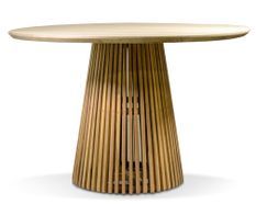 Table à manger ronde en bois de Mindy Kurial 120 cm