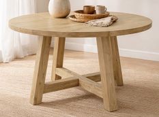 Table à manger ronde en bois de teck LONDA Ø140 cm
