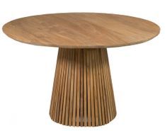 Table à manger ronde en bois massif KURIAL Ø130 cm – 6 places