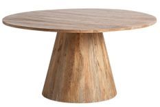 Table à manger ronde en bois massif naturel KEZA - L'authenticité sublimée